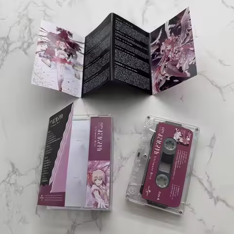 Cartoon Puella Magi Madoka Magica Kaname Madoka Music Tape Cosplay Cassettes Soundtracks Box Walkman Car Tape Party Music Prop
