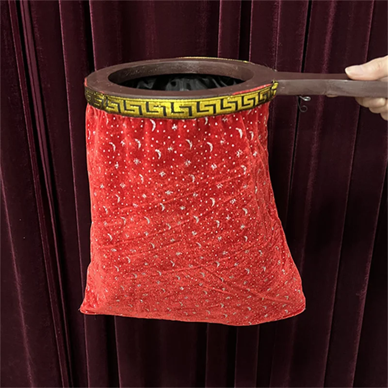 Deluxe Twice Change Bag Repeat Zipper(Large, Stars and Moons) Magic Tricks Stage Gimmick Illusion Comedy Appearing Product Bag