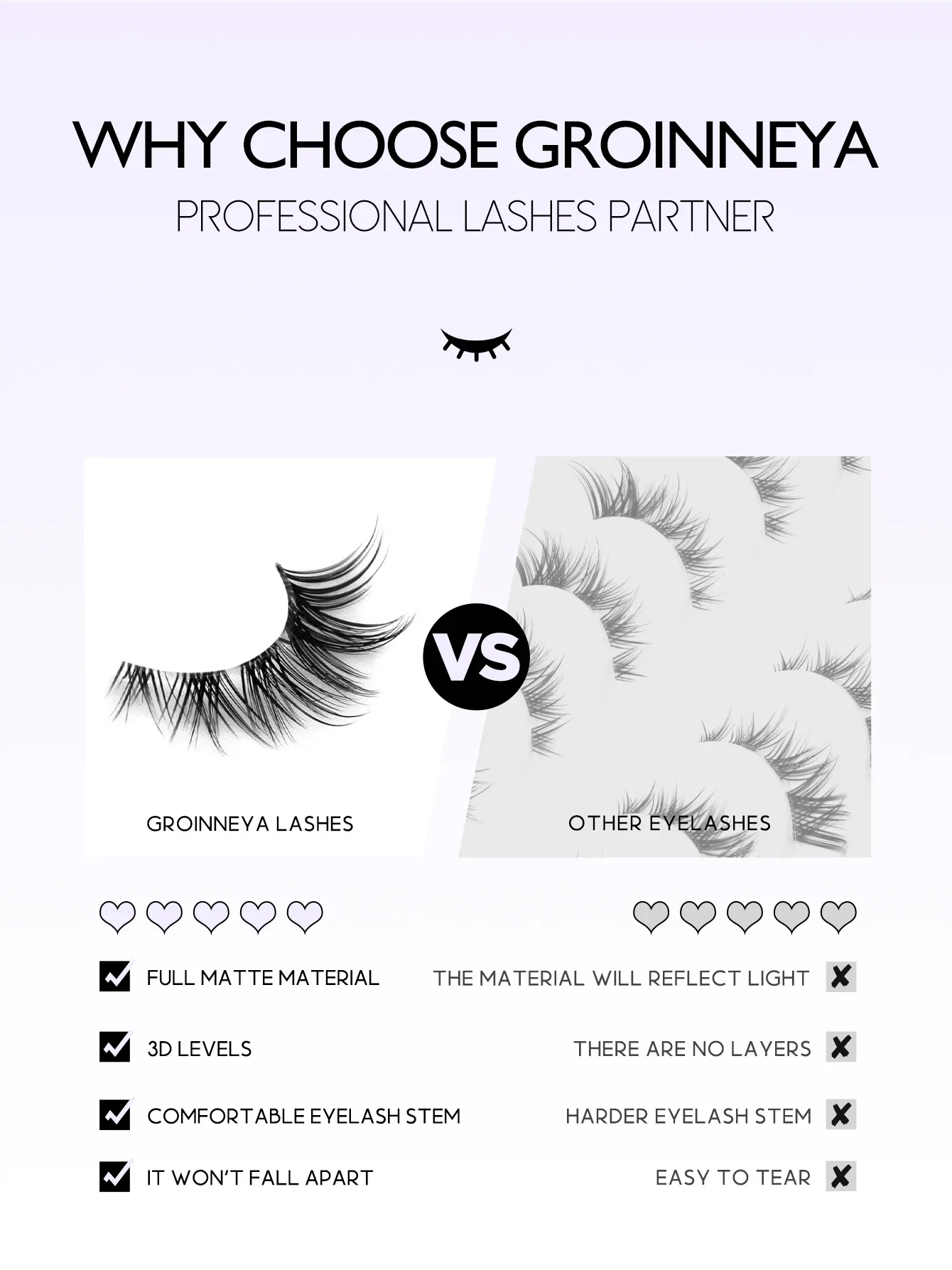 キャットアイラッシュ フェイクミンクまつげ つけまつげ ナチュラルルック 細長い羽根状まつげ