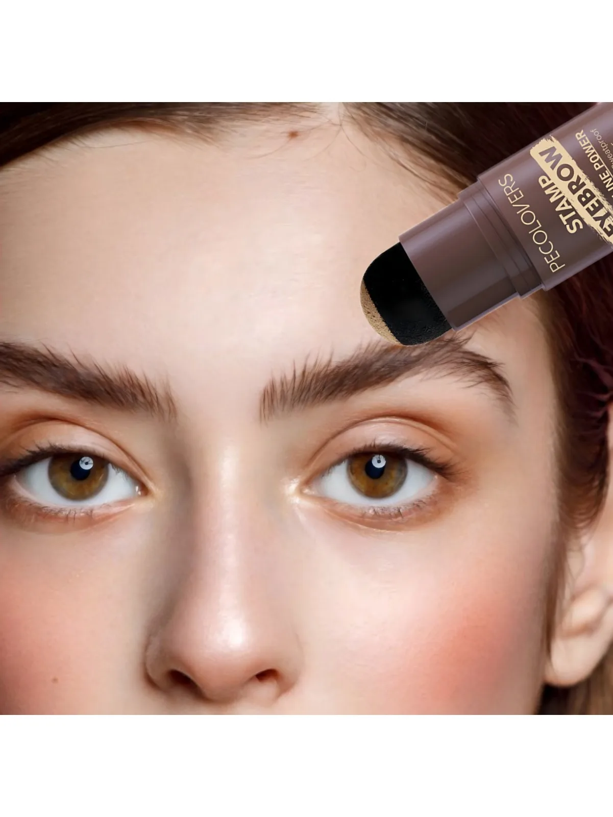 Tampon à sourcils 3 en 1, pochoir à sourcils parfait et imperméable longue durée, retouche de la ligne des cheveux du visage, poudre Fine pour Contour