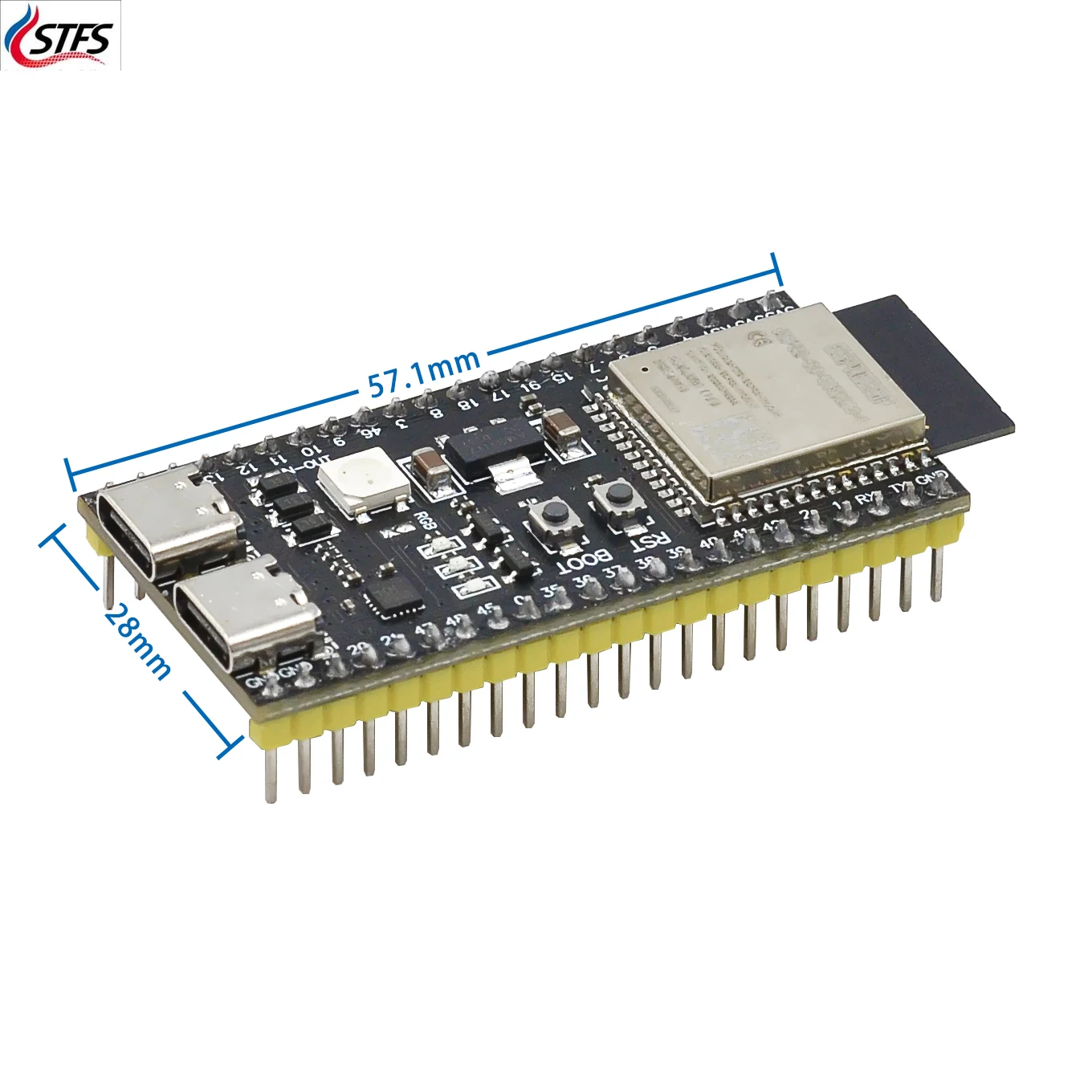 Placa dupla do desenvolvimento do tipo-C, placa do núcleo, ESP32, ESP32-C3-DevKitM-1, ESP32-C3-MINI-1, ESP32-S3-DevKit C, N16R8