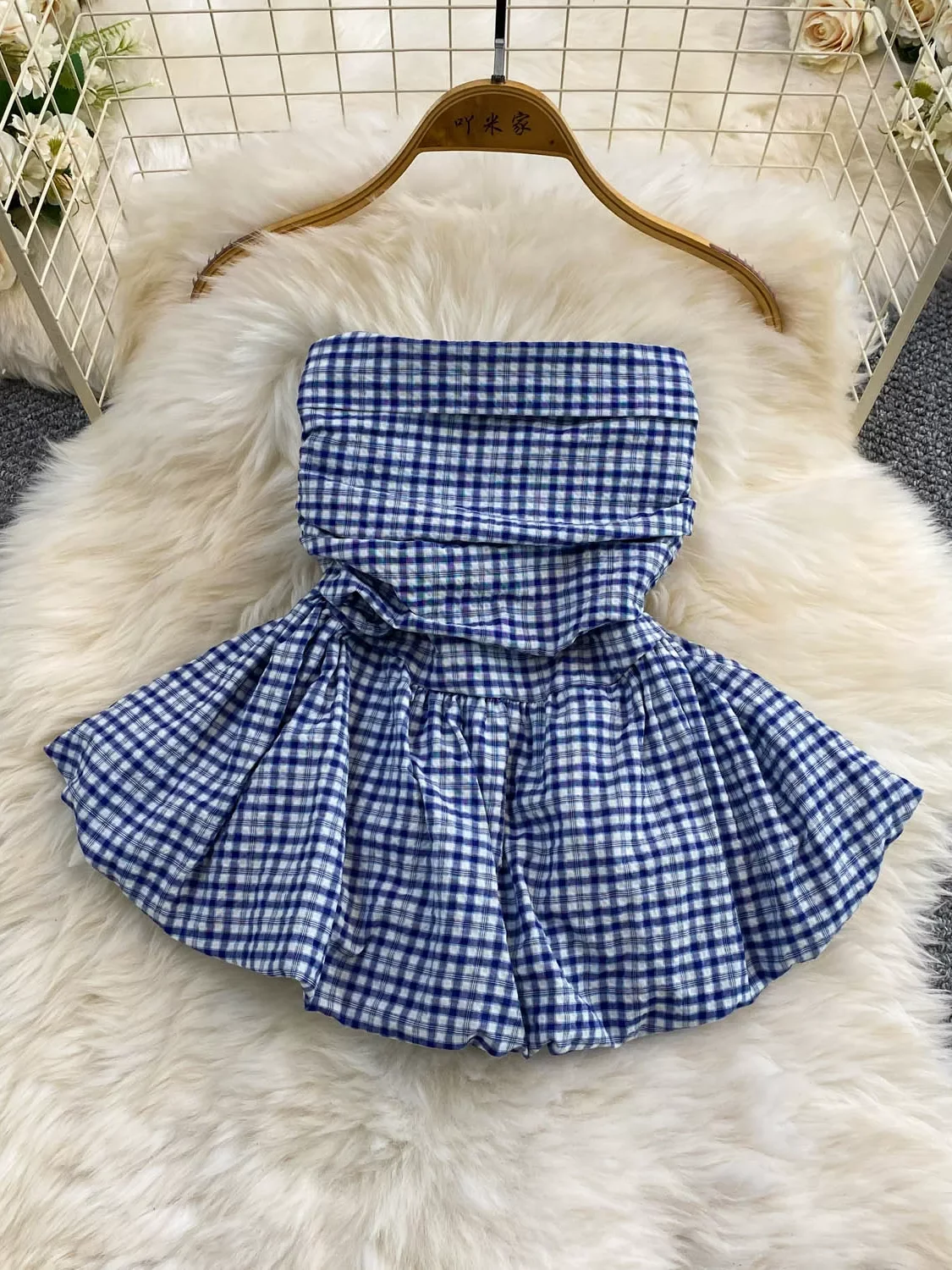 Women Red Plaid Cami Top Vintage Y2K Gyaru Sweet Tank Top Vacation Style Camisole Off Shoulder Cropped Top for Women Summer 2026