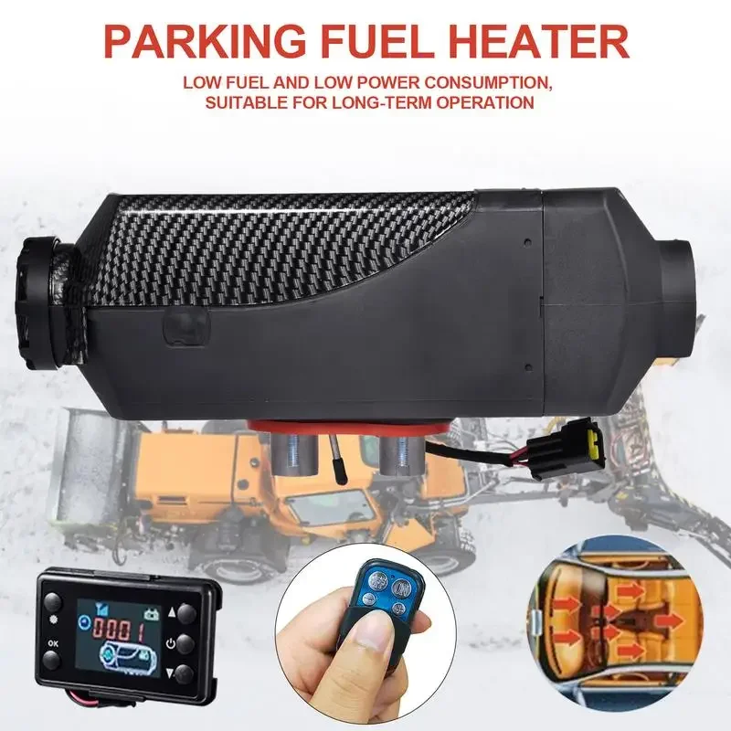 Car Air Heater 5KW 12V/24V Ignition Copper Heater Integrated Auxiliary Diesel Heater Auto Parking Fuel Heater for Websato