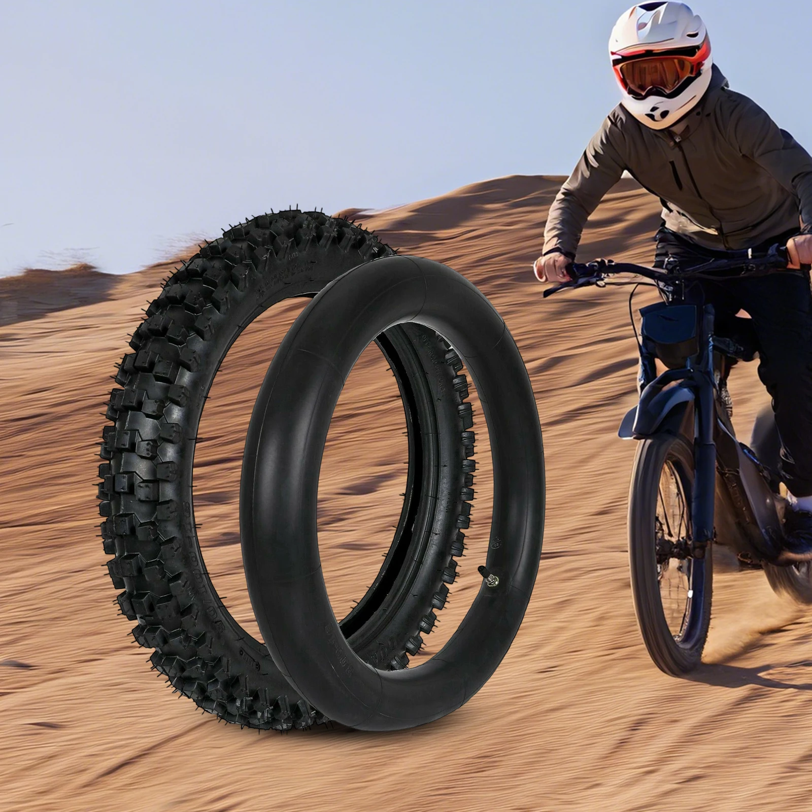 

Резиновая передняя шина с внутренней камерой для питбайков, прямая замена переднего колеса, комплект шины и покрышки, резиновый аксессуар для авто