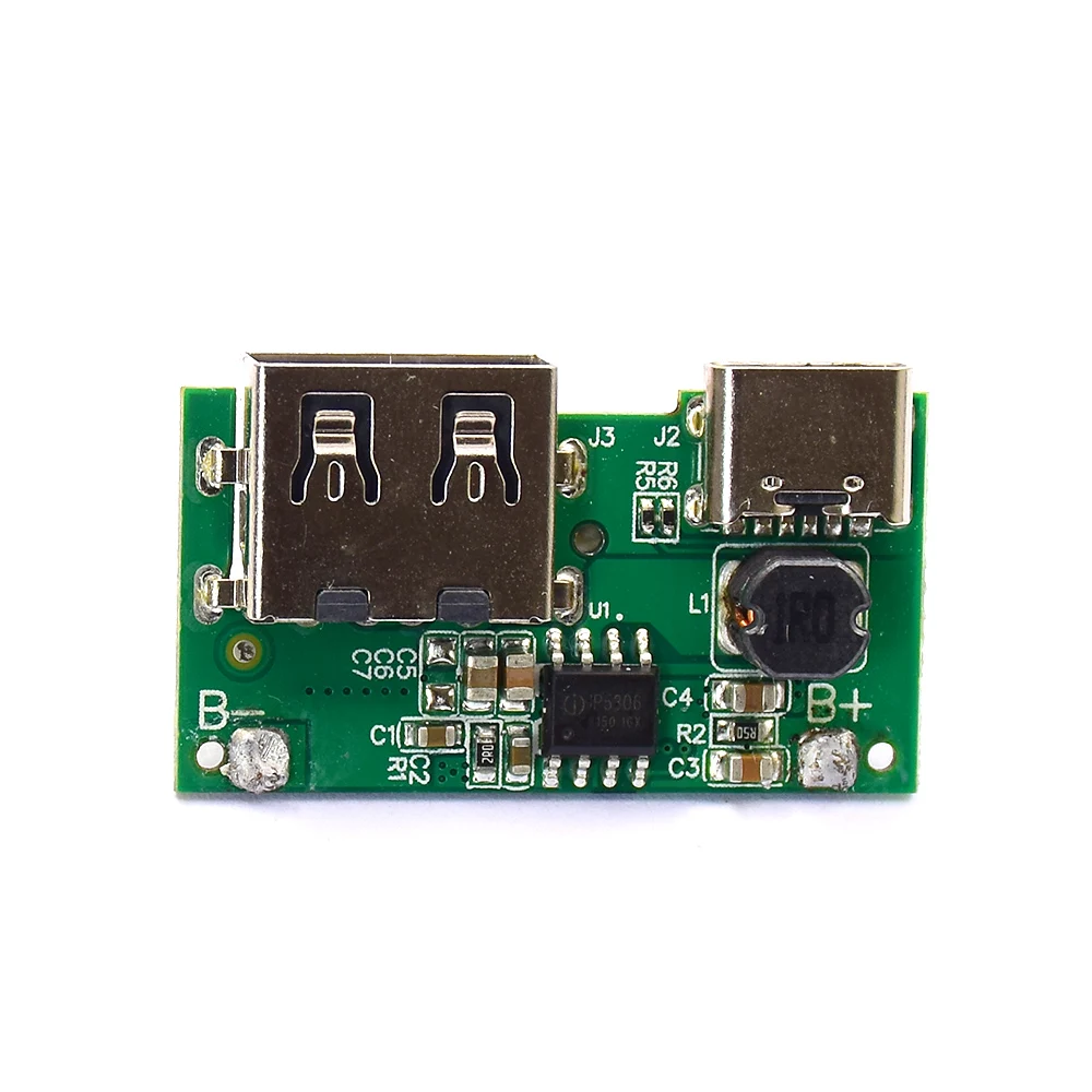 DC 5V 2A IP5306 USB-C Type-c Charging Circuit PCB Board Quickly Fast Charger Module for 3.7V 18650 Li-ion Battery DIY Power Bank