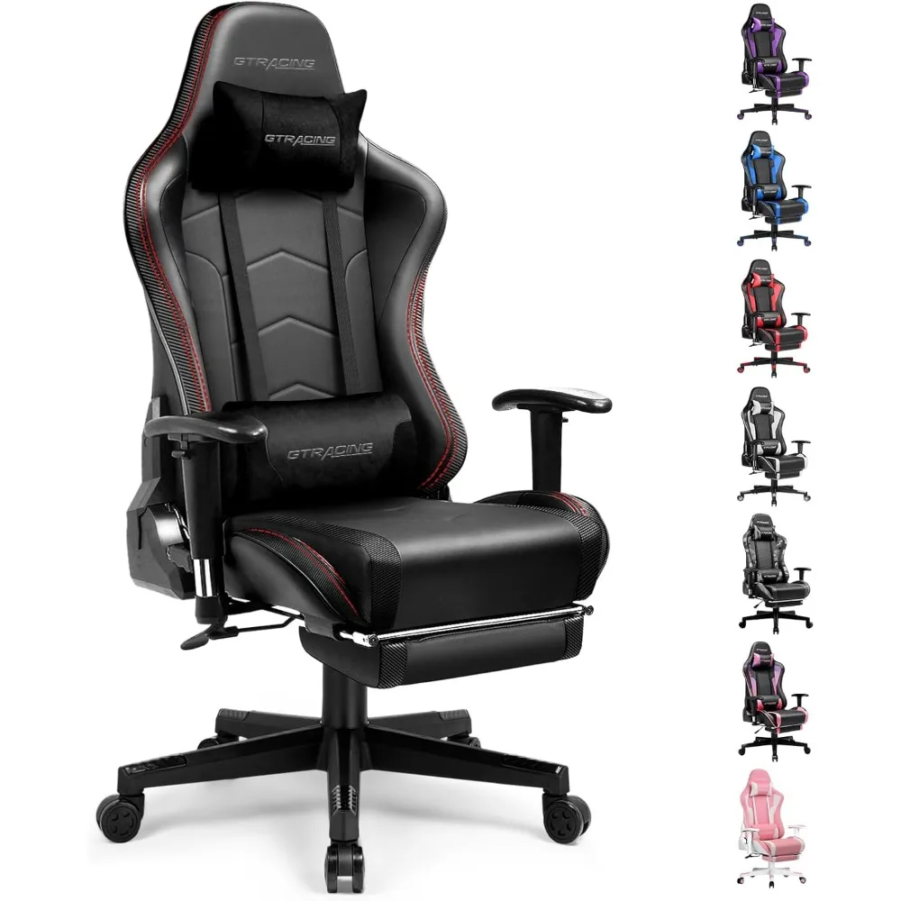 

Gaming Chair with Footrest Speakers Video Game Chair Bluetooth Music Heavy Duty Ergonomic Computer Office Desk Chair