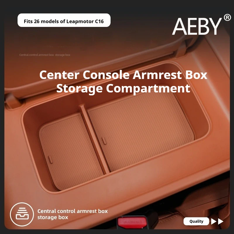 

For LEAPMOTOR C16/C10 2024 2025 2026 Center Console Armrest Storage Box Organizer Tray Insert Tray Car Interior Accessories