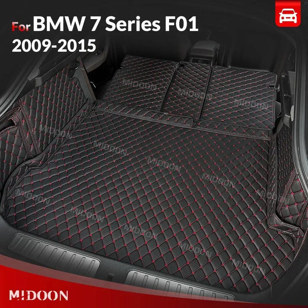 Auto Full Coverage Trunk Mat For BMW 7 Series Non-hybrid F01 2009-2015 14 13 12 11 Car  Cargo Liner Interior Accessories