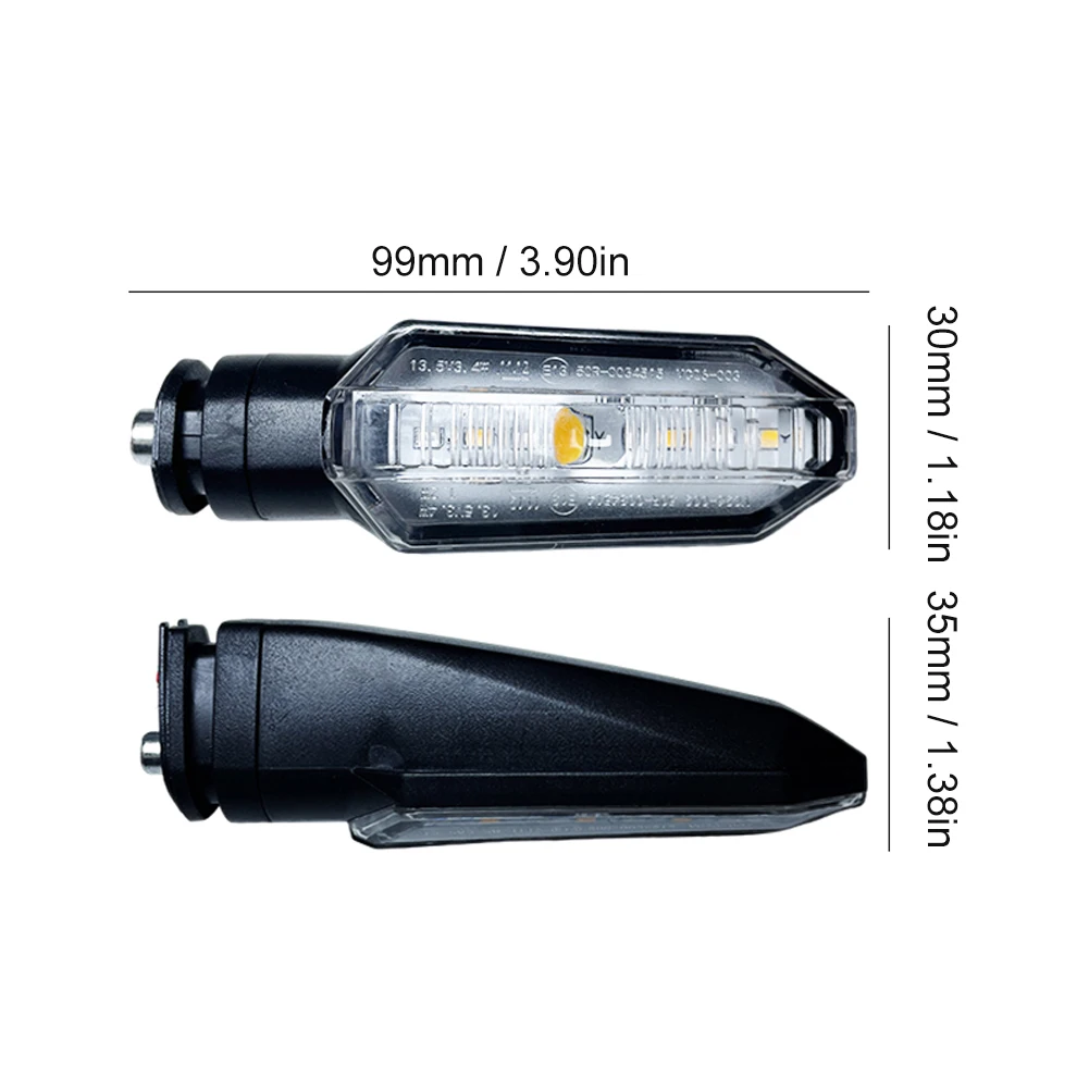 1 szt. Uniwersalne LED na motocykl lampka kierunkowskazu sekwencyjny płynący błysk wskaźnik świetlny dwukolorowy reflektor dla Honda