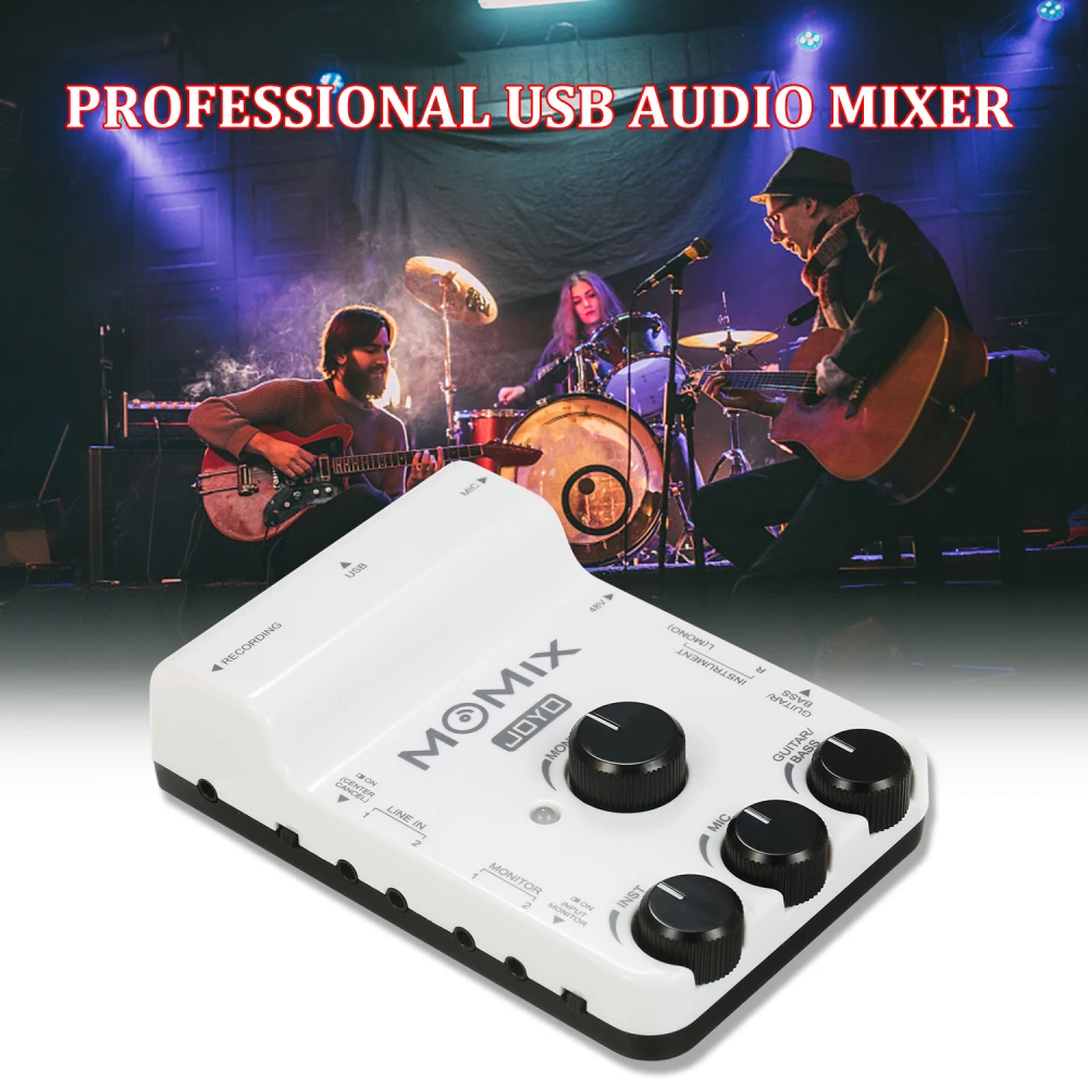 MOMIX USB Audio Interface Mixer Portable Audio Mixer Professional Sound Mixer Electronic musical instrument Accessories