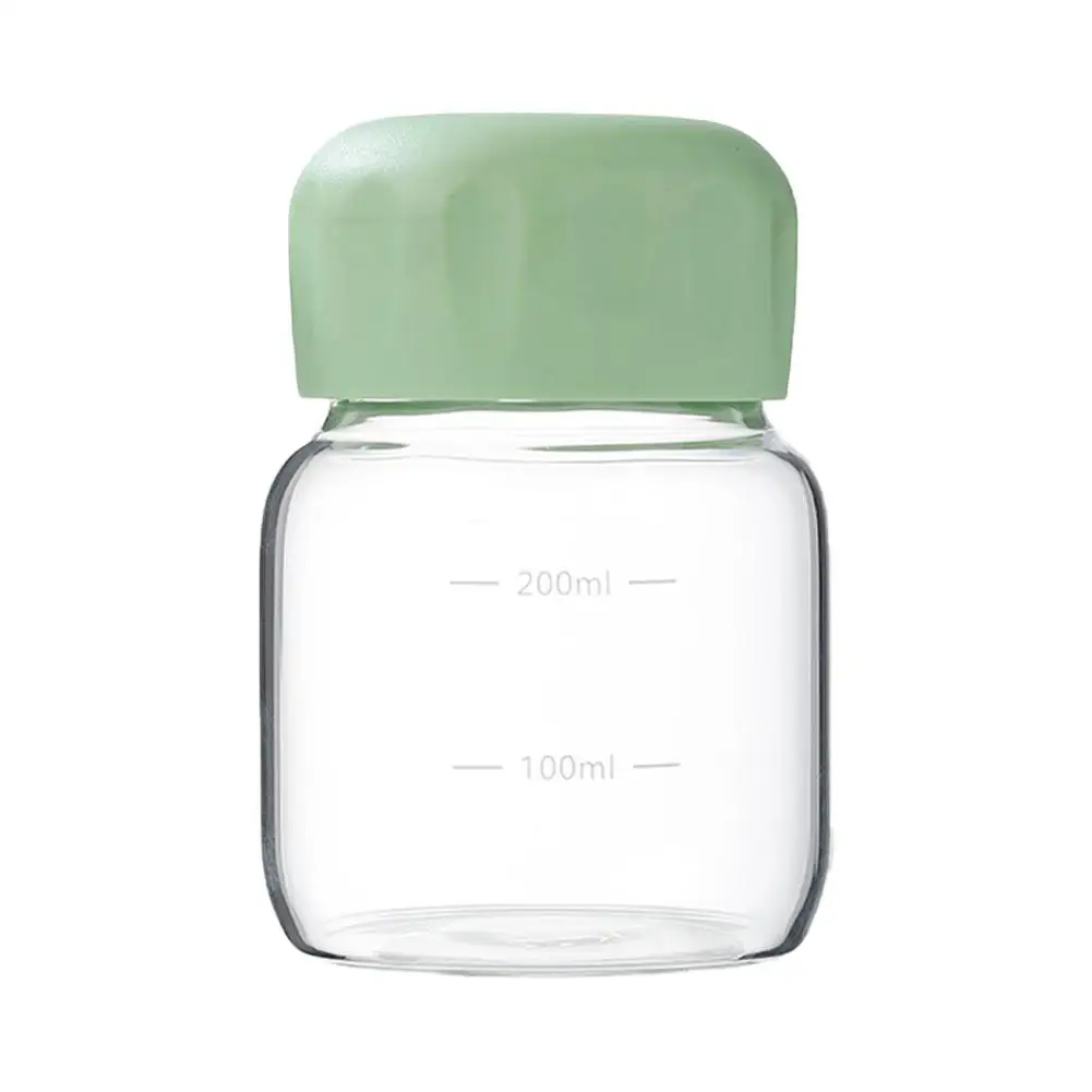 Portable Fat Glass Hot Proof Insulated Small Cup Scale Mini Cup Water Appearance Fat Glass Level Round Simple High T6n2