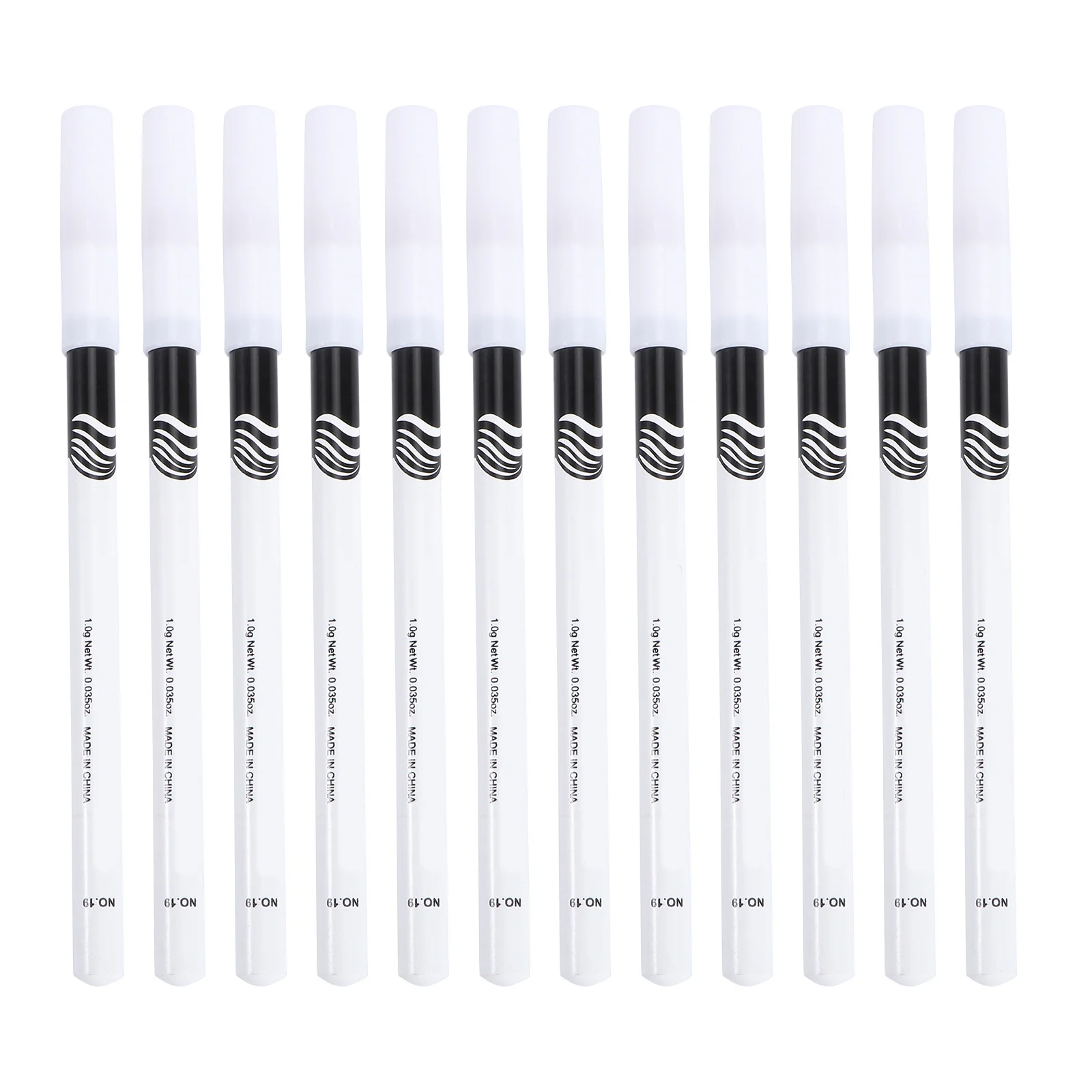 

12pcs White Eyeliner Pencil Makeup Pen Waterproof Long Lasting Fine Tip Highlighter For Eyes Lips Multifunctional Beauty Tool