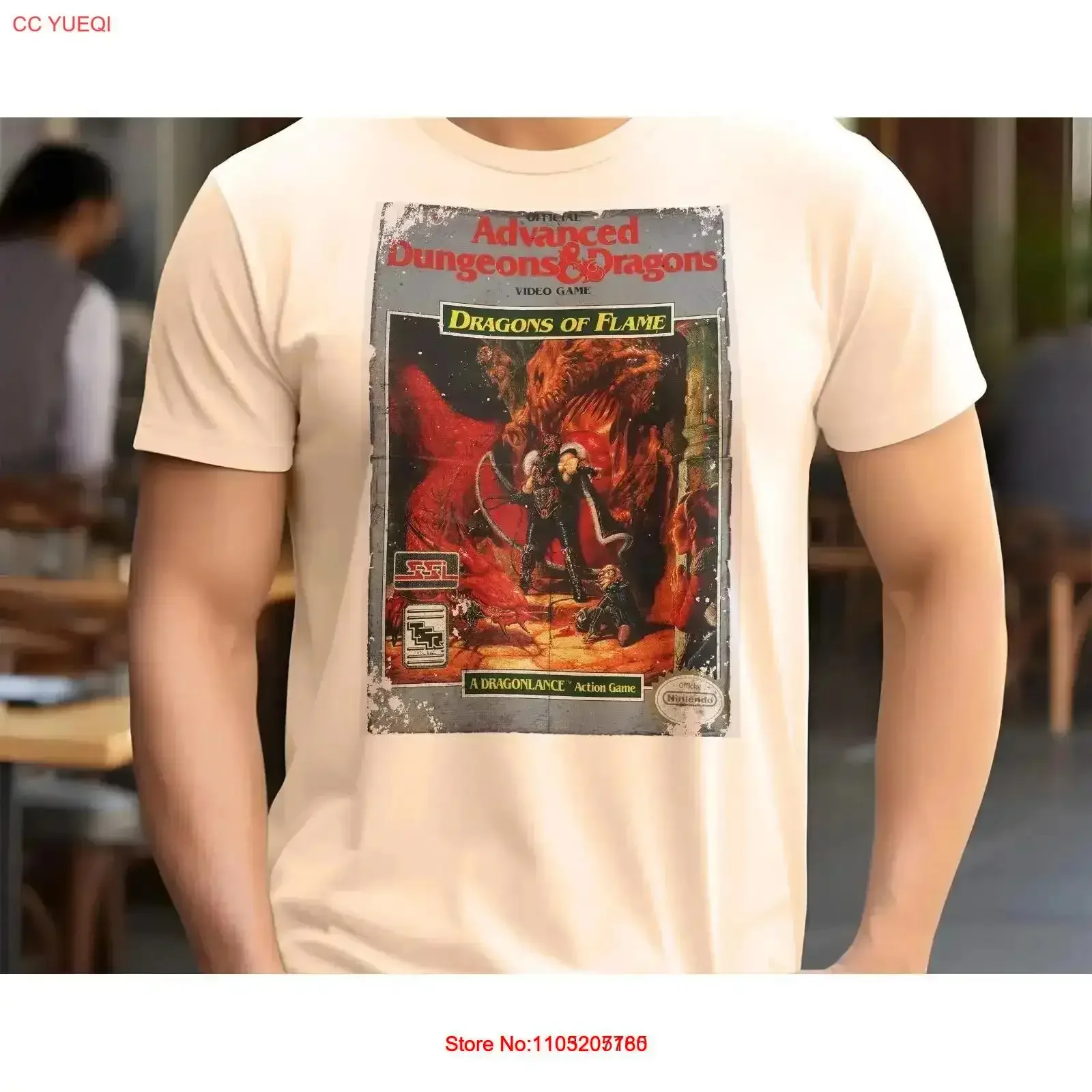 D Dragons of Flame 8 bit NES Game Art T Shirt Colors Sizes S 5XL vintage Washed Comfortable homme Stylish Versatile vintage
