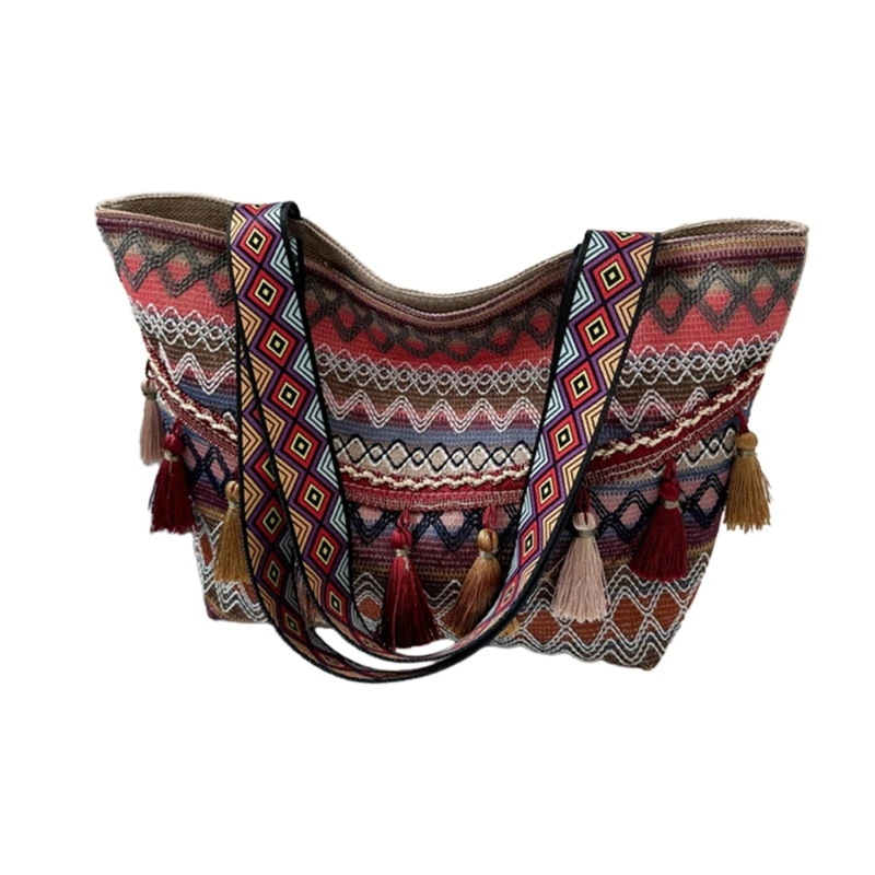 Trendy Ethnic Knit Women Handbag Spacious & Stylish Tote Bag Casual Simple Tote Bag Popular Ethnic Handbag