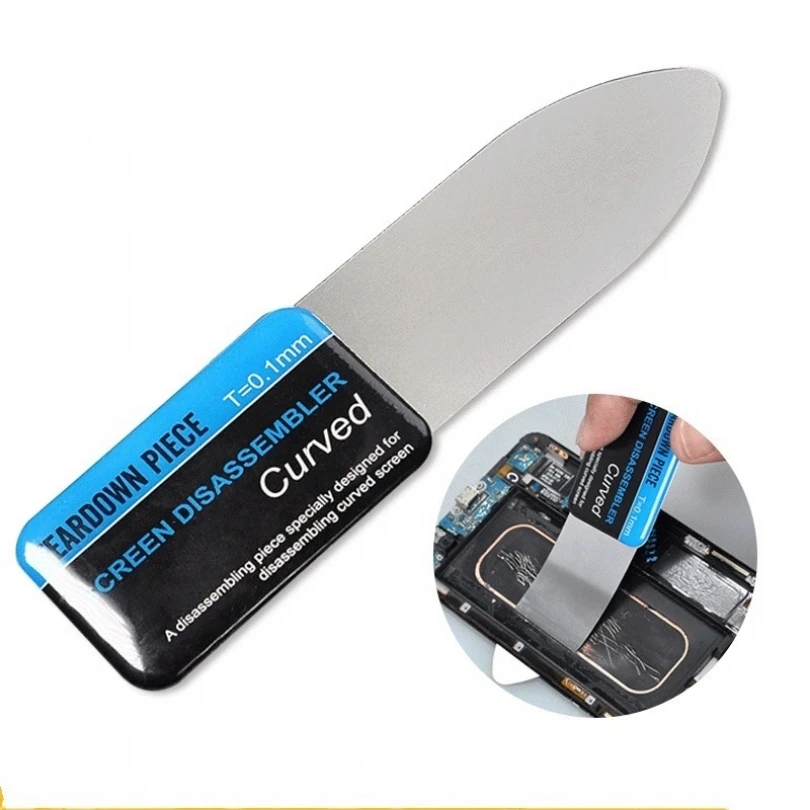 

Polished Smooth Edges Stainless Steel Mobile Phone Curved LCD Screen Crowbar Opening for Thin Flexible Disassemble Tools