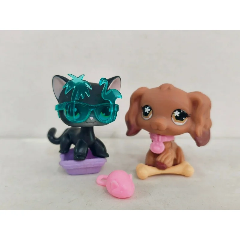 2pcs/lot LPS Figure Cat Dog #336#716 W/Accessories Littlest Pet Shop toy