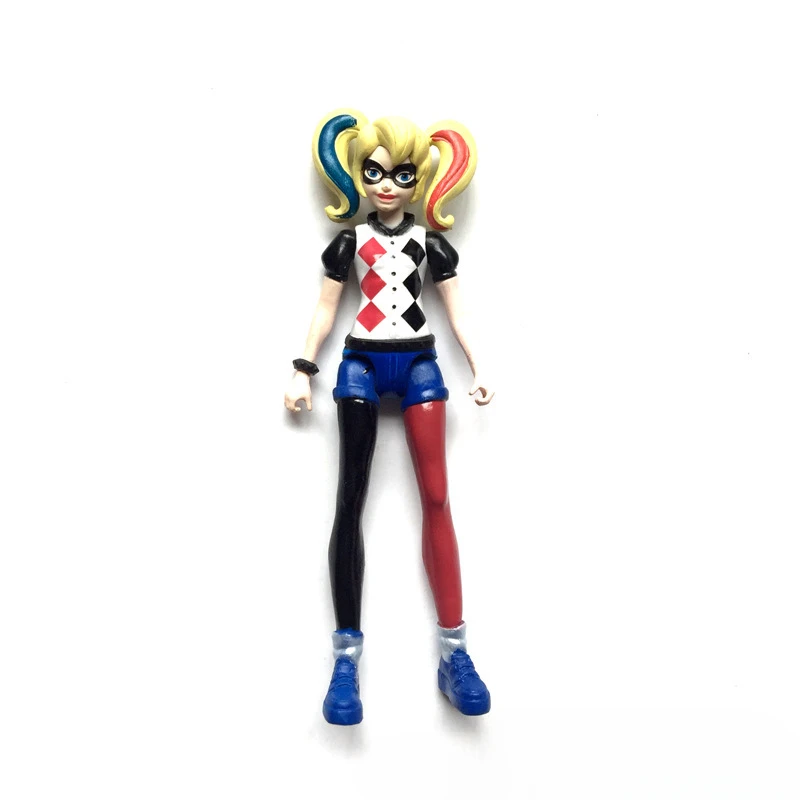마블 레전드 애니메이션 6 피스 세트 여성 영웅 액션 피규어 장난감 원더 우먼 할리 퀸 Collectible Model Toys 어린이 선물