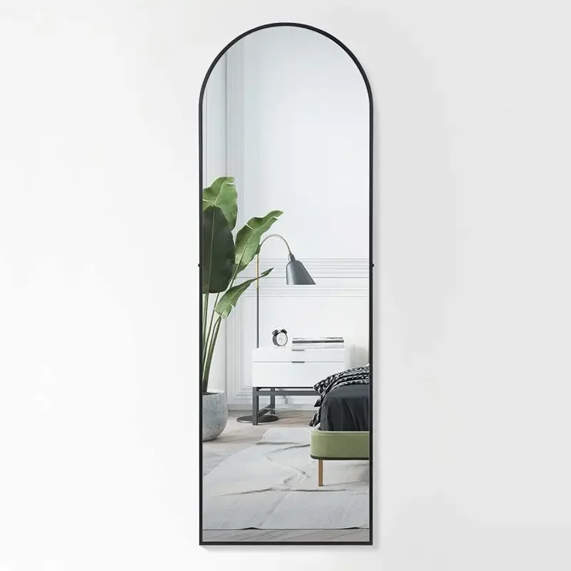 Full Length Mirror,Arched-Top Full Body Mirror with Stand,Floor Mirror & Wall-Mounted Mirror  for livingroom, bedroom furniture