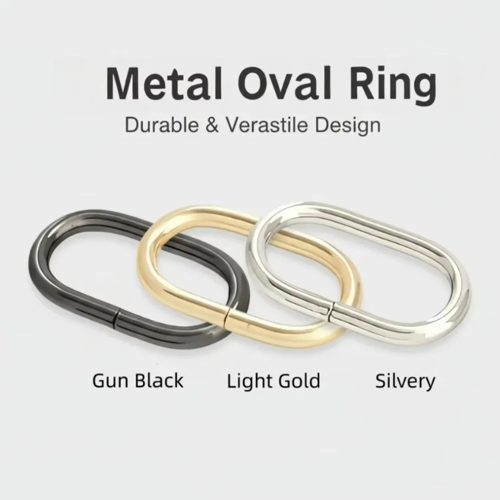 10/30/100Pcs Zinc alloy Oval O ring Buckle Bag Strap Ajustment Loop for Leather Craft Bag Strap Webbing Belt Buckle Accessories