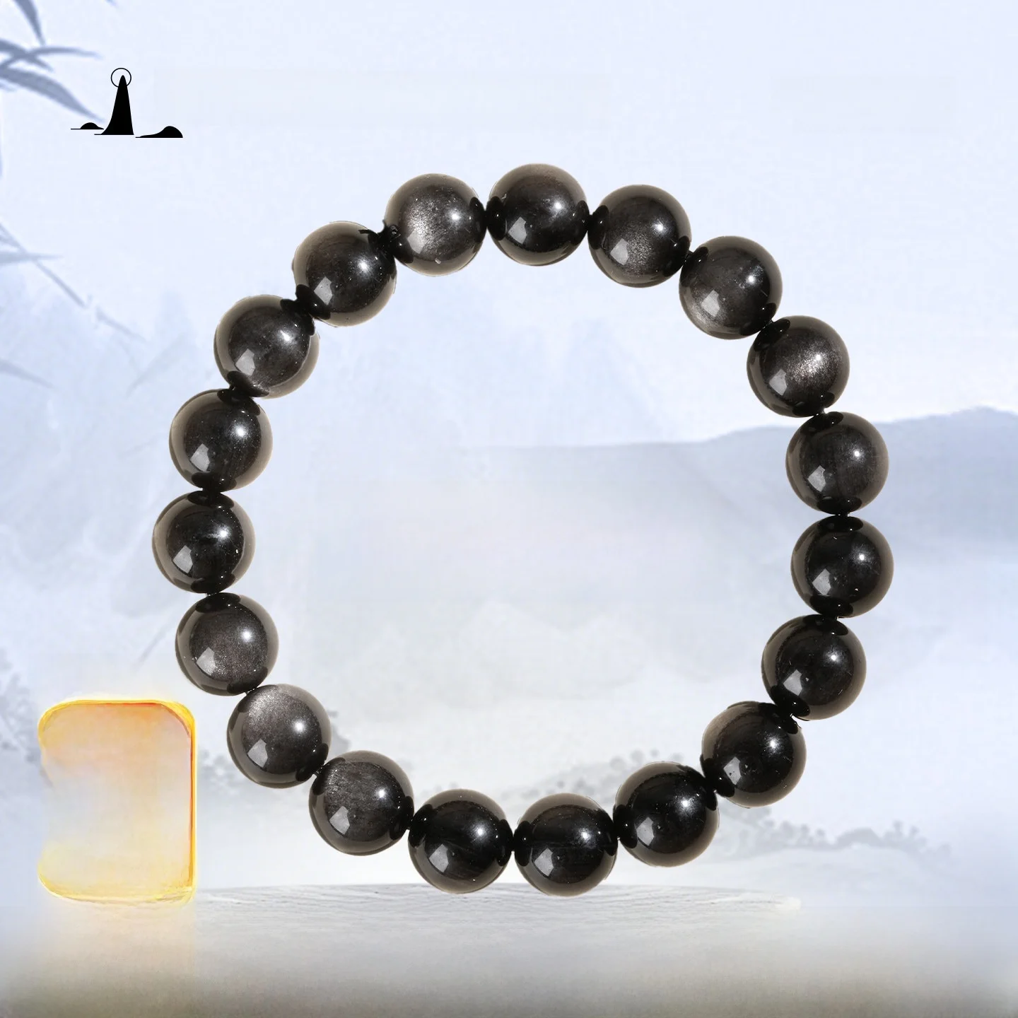 bracciale-pudao-mountain-in-opale-argentato-e-ossidiana-nera-design-semplice-portafortuna-per-l'anno-regalo-ideale-per-lui-o-per-lei