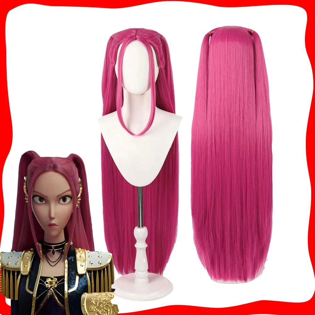 Peruka Halloween Mira KPOP Demons Hunter Cosplay Odporna na Ciepło Syntetyczna Peruka dla Kobiet Dziewcząt Rekwizyty do Odgrywania Ról Karnawałowych