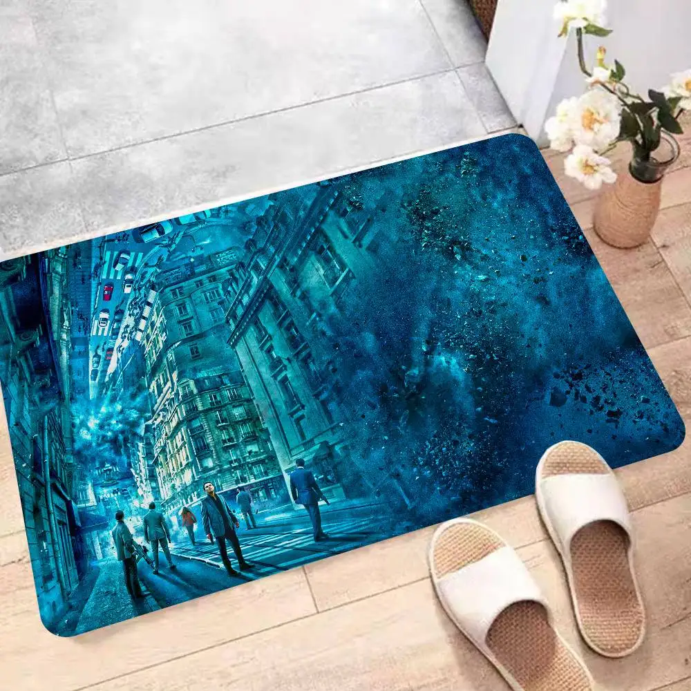 พรมเช็ดเท้าลายภาพยนตร์ไซไฟคลาสสิก ลายอินเซปชั่น ซักได้ กันลื่น ใช้ได้กับห้องนั่งเล่น เก้าอี้โซฟา พื้นที่ต่างๆ ในครัว พรมต้อนรับ