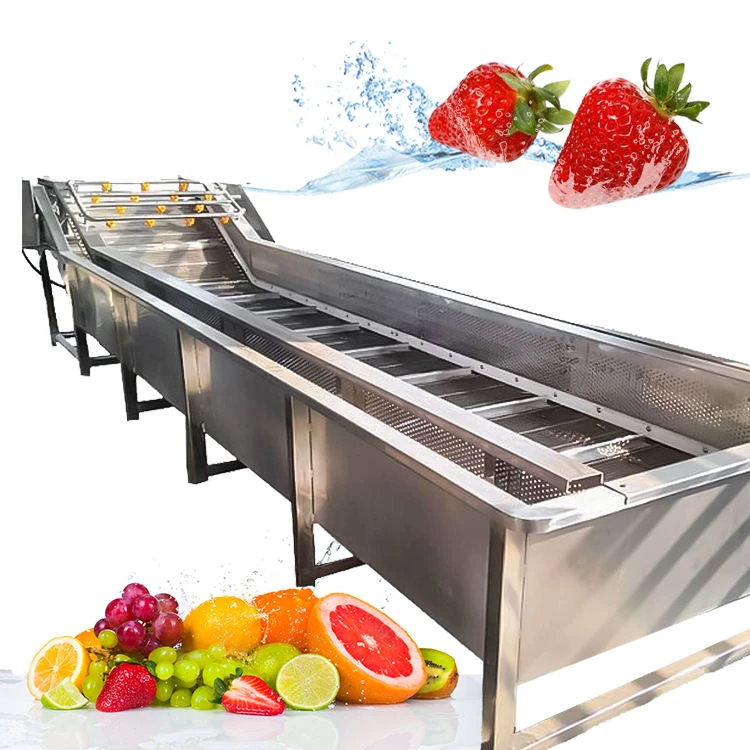 #Factory Multifunctional Fruit and Vegetable Washing Machine PLC-Controlled Fruit Vegetable Air Bubble Washing Machine