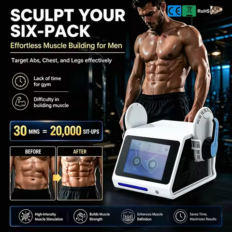 Mecavie Buttock Massage 15T RF 6500W EMS Body Shaper Muscle Stimulator High-Intensity Fat Reduction Portable Slimming Equipment