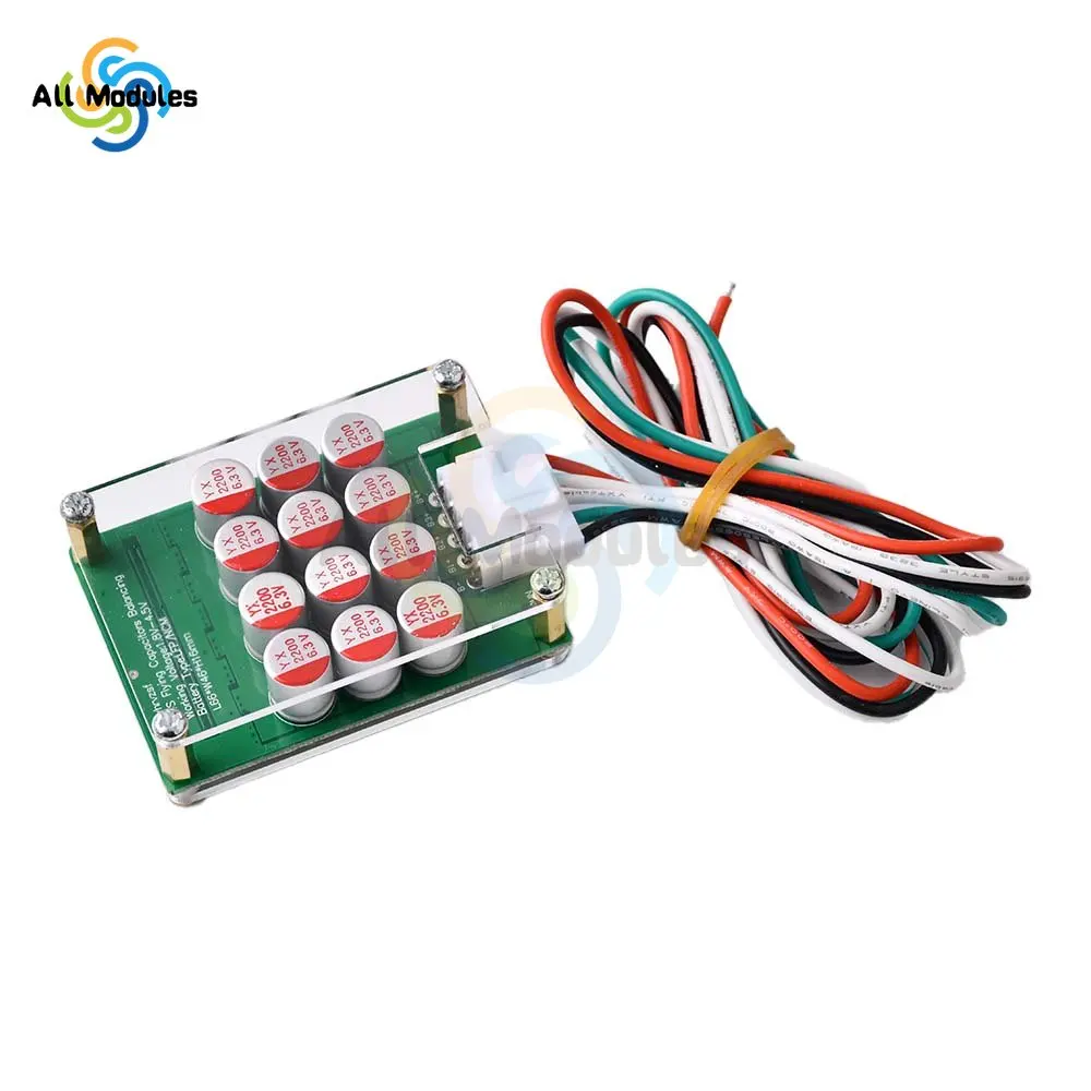 5.5A BMS 4S Active Balancer Equalizer Board Li-ion Lifepo4 18650 Battery Power Transfer Balance Capacitor with Acrylic Case