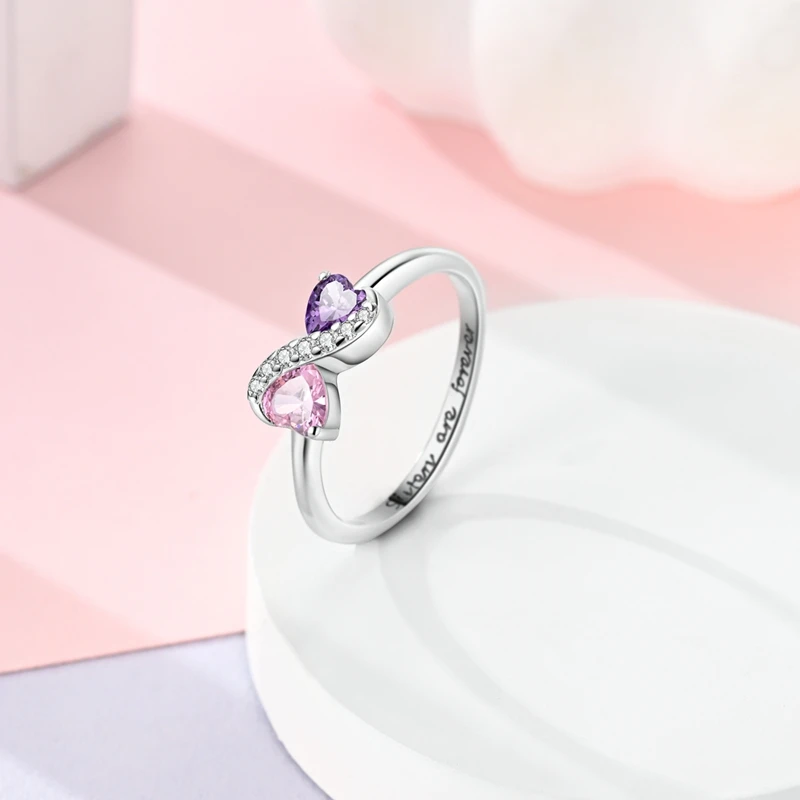 Women's Classic 925 Silver Heart Ring, Gift for Sister