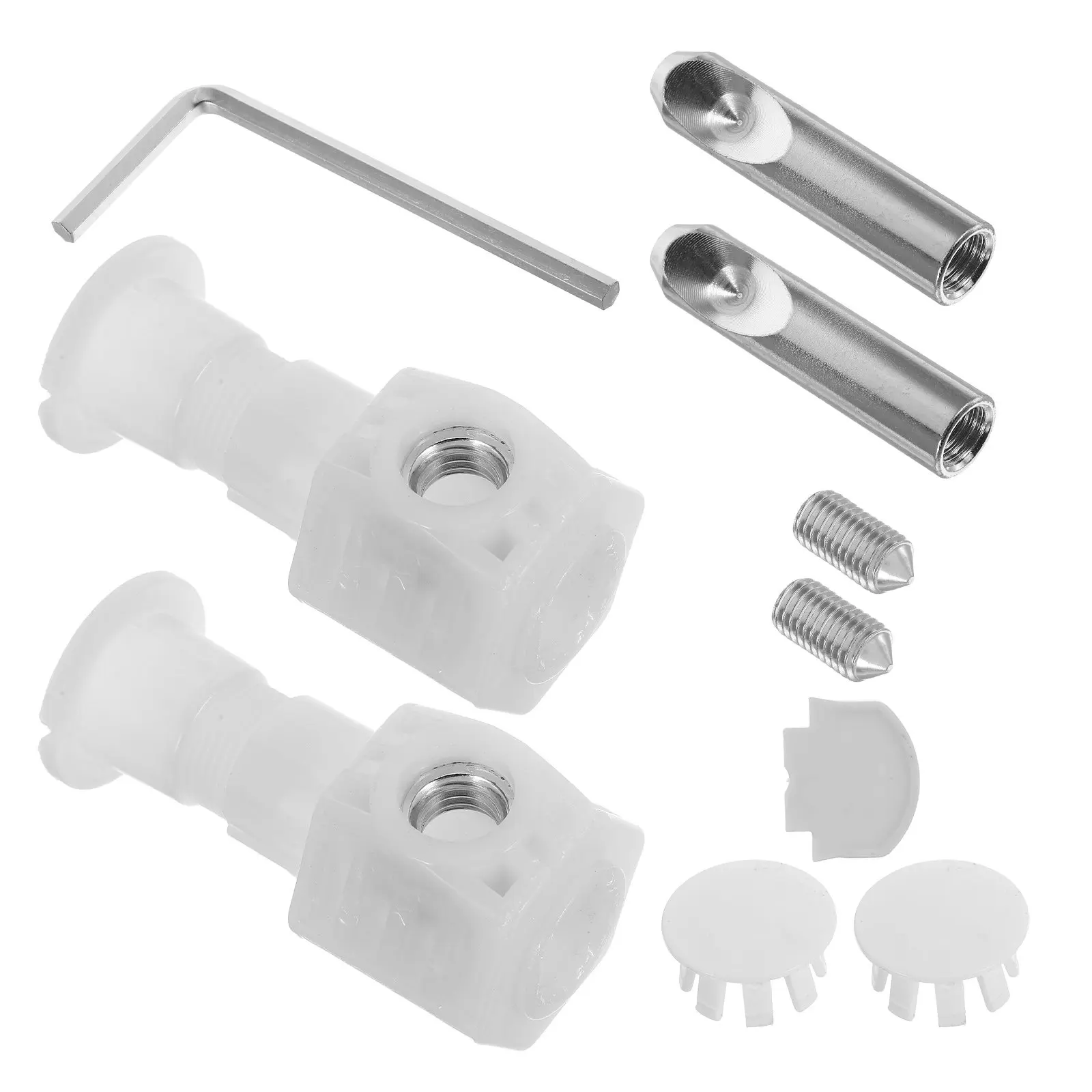 1Set Wall Hung Toilet Anchoring Screw Kit Locking Bolts Black Finish Short Wrench Included Universal Toilet Mounting