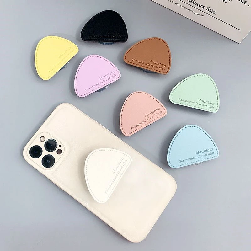 Ins coreano bonito 3d couro dedo griptok alça tok suporte para iphone 15 14 7 suporte de telefone universal anel suporte