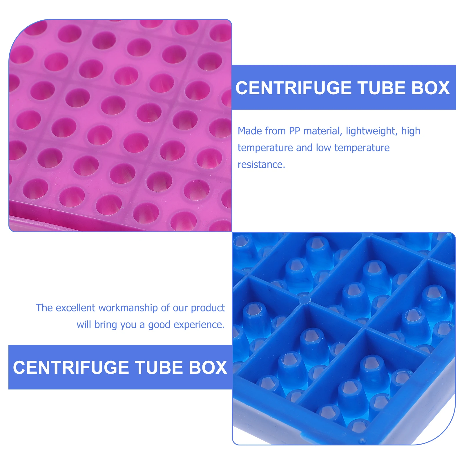 

4pcs Tube Box Tube Rack Storage Freezer Vials Bottles Holder Lightweight PP Plastic Organizer Shelf Tank