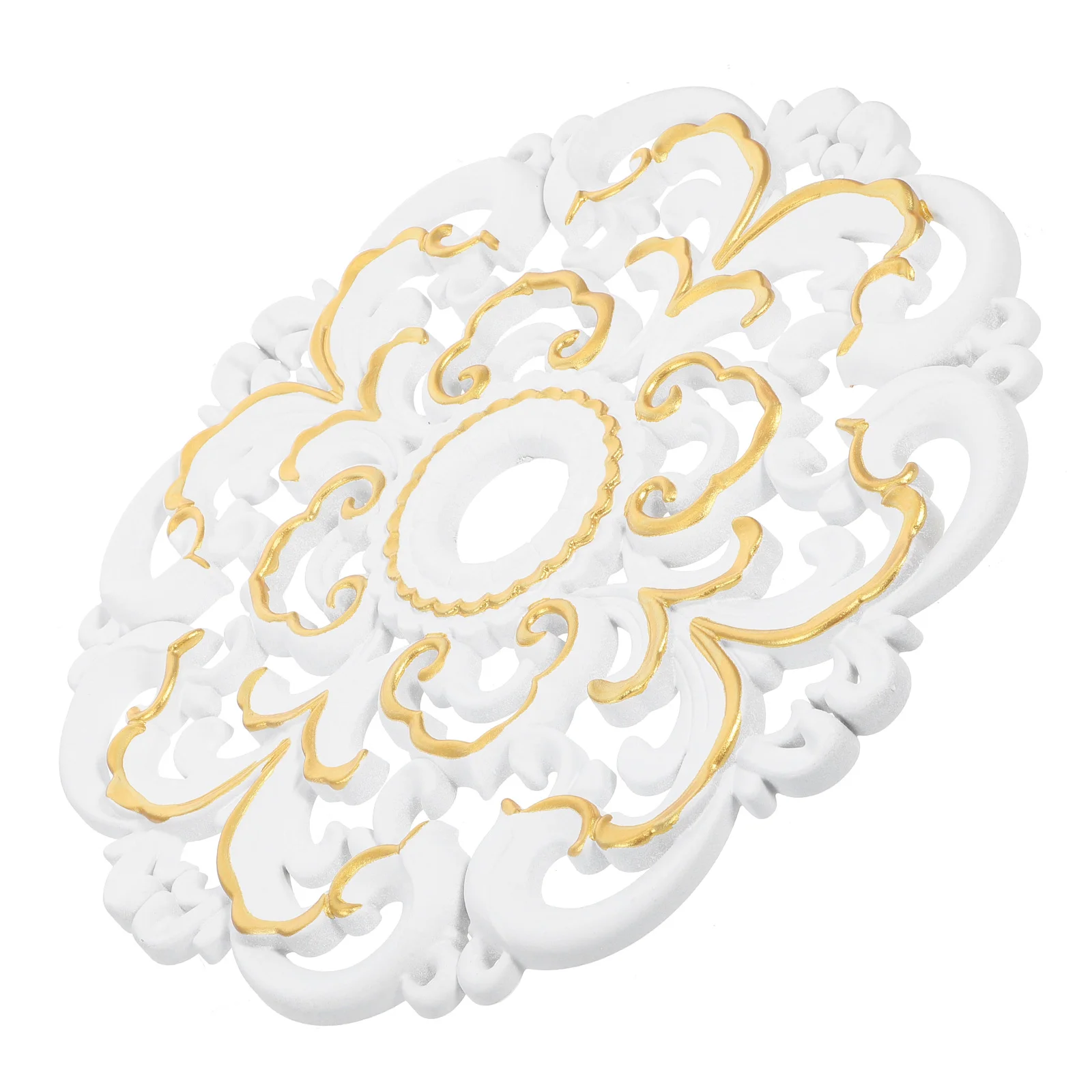 

European Style Decorative Split Ceiling Medallion Carved Round Base for Ceiling Lighting Chandelier Fan Fixture Cover Ring