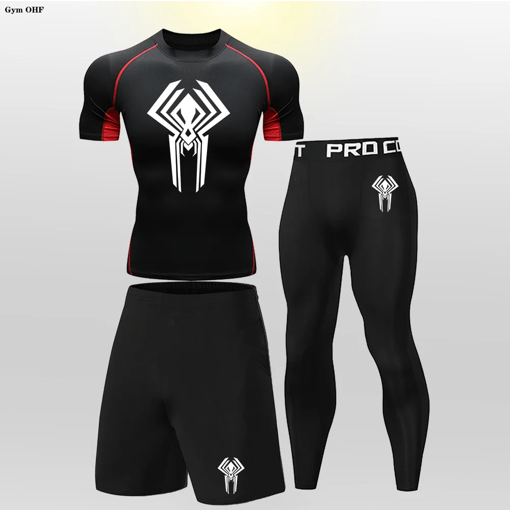 Maillot de boxe pour enfants, Rashguard jiu jitsu déclinaison, compression trempée, entraînement sportif, gym, jogging, survêtement pour enfants, 2099