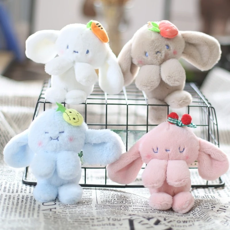 Cute cherry rabbit pendant, doll, plush toy, bunny, ragdoll, bag, bag, ornament, keychain