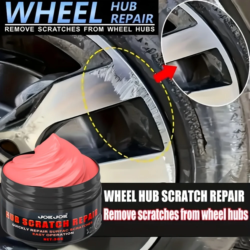 자동차 허브 스크래치 수리 왁스 - RV, 오토바이 및 트럭용: 합금 휠 스크래치 및 마모 복원 키트