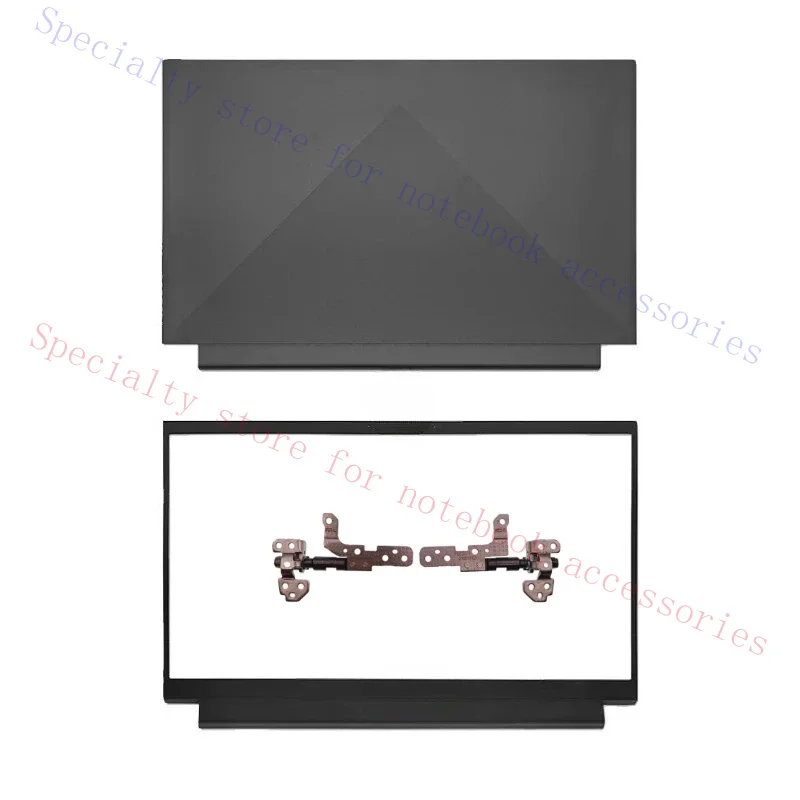 New Screen Back Cover Bezel For Dell G15 5510 5511 5515 5520 5521 Top Cover Rear Lid Hinges Front Frame Black Case 08MNTR 0HXRTH