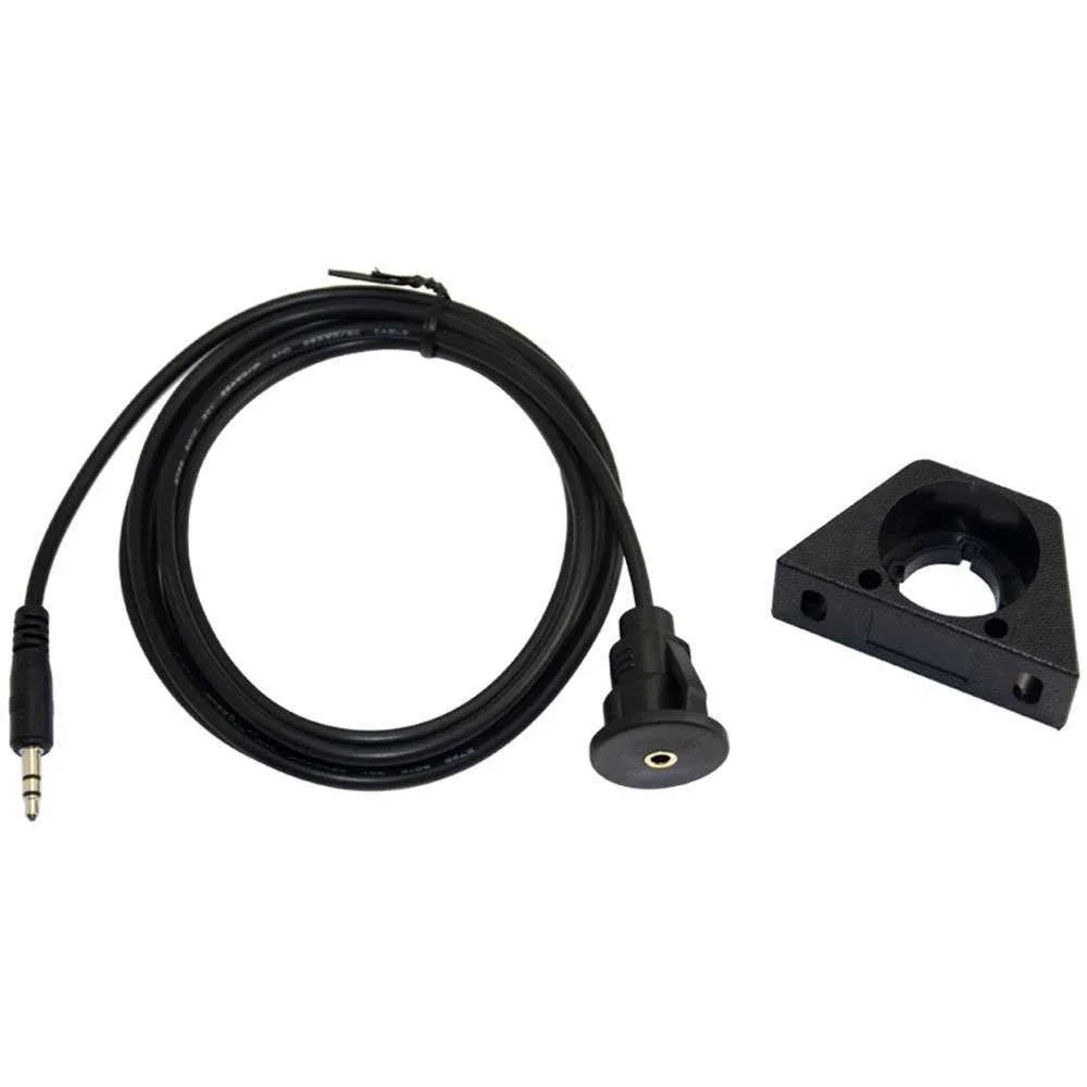 Cable de extensión auxiliar macho a hembra, Conector de 1M, 3,5mm, impermeable, empotrado, con soporte, compatible con remolque de arranque de coche