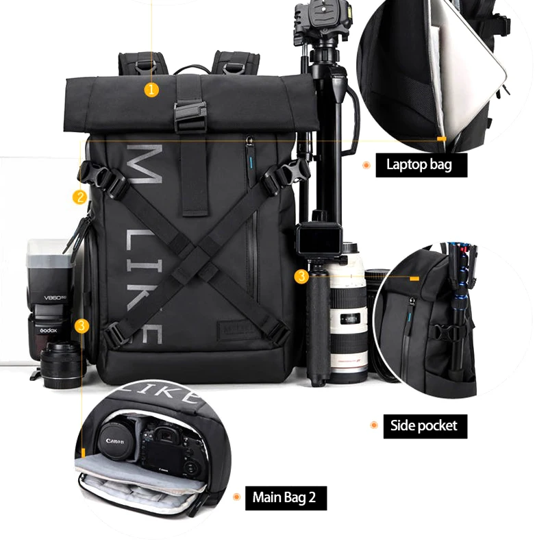 Waterproof Backpack Photography Bag Digital Bag Drone Bag Computer Backpack SLR Camera Backpack Outdoor Photography Backpack