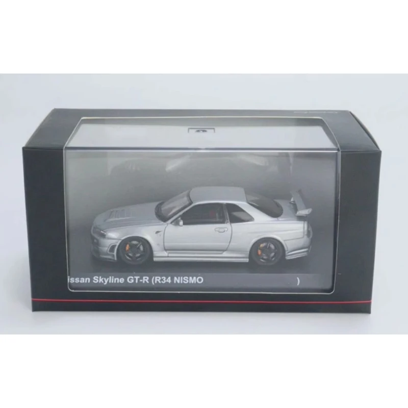 Kyosho-Nissan Skyline GT-R R34 Modelo de carro de resina, lembrança requintada, coleção clássica, Display Gift, 1:43