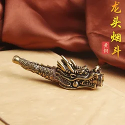 Brass Dragon Smoking Pipe Traditional Retro Tobacco Pipe Smoking Accessories