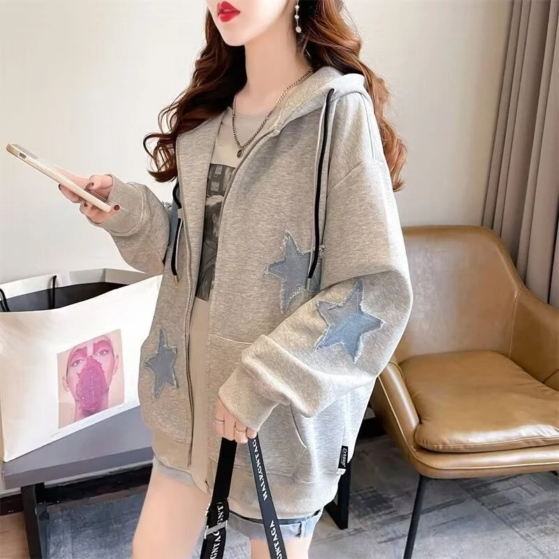 

Весенние и осенние толстовки с капюшоном для женщин, красивый цвет, корейская уличная одежда Y2k Y 2k, винтажное пальто, базовые женские топы с капюшоном