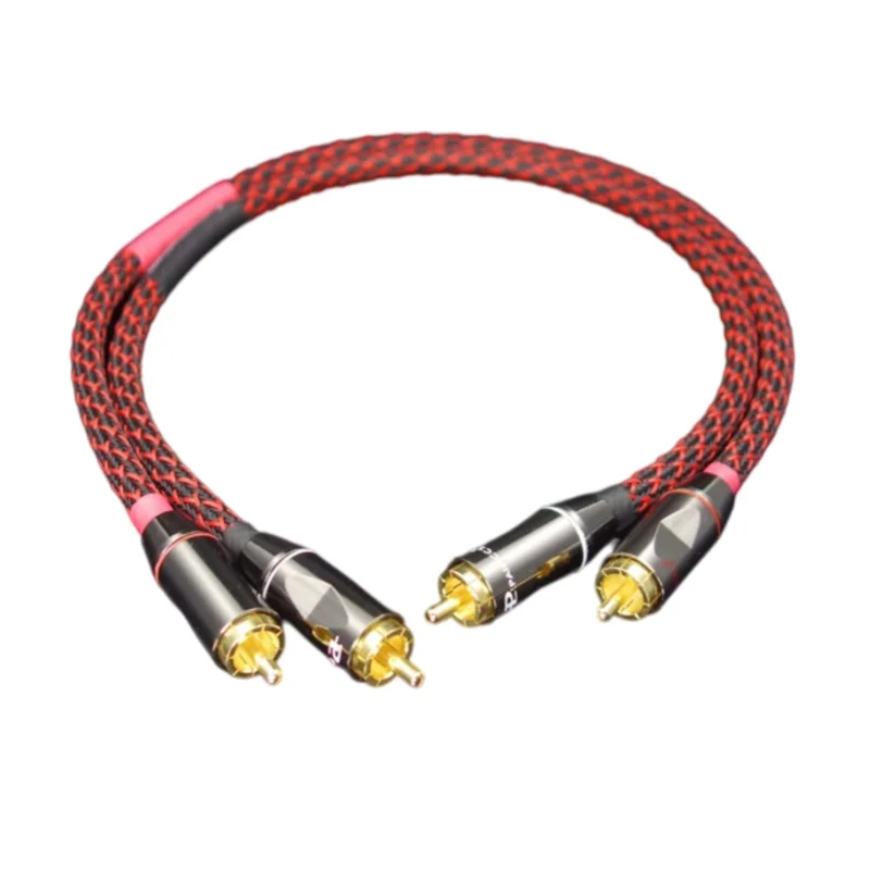 【137】Fever audio line 4N 4 core oxygen-free copper Japan Jianaimei double lotus RCA audio signal line