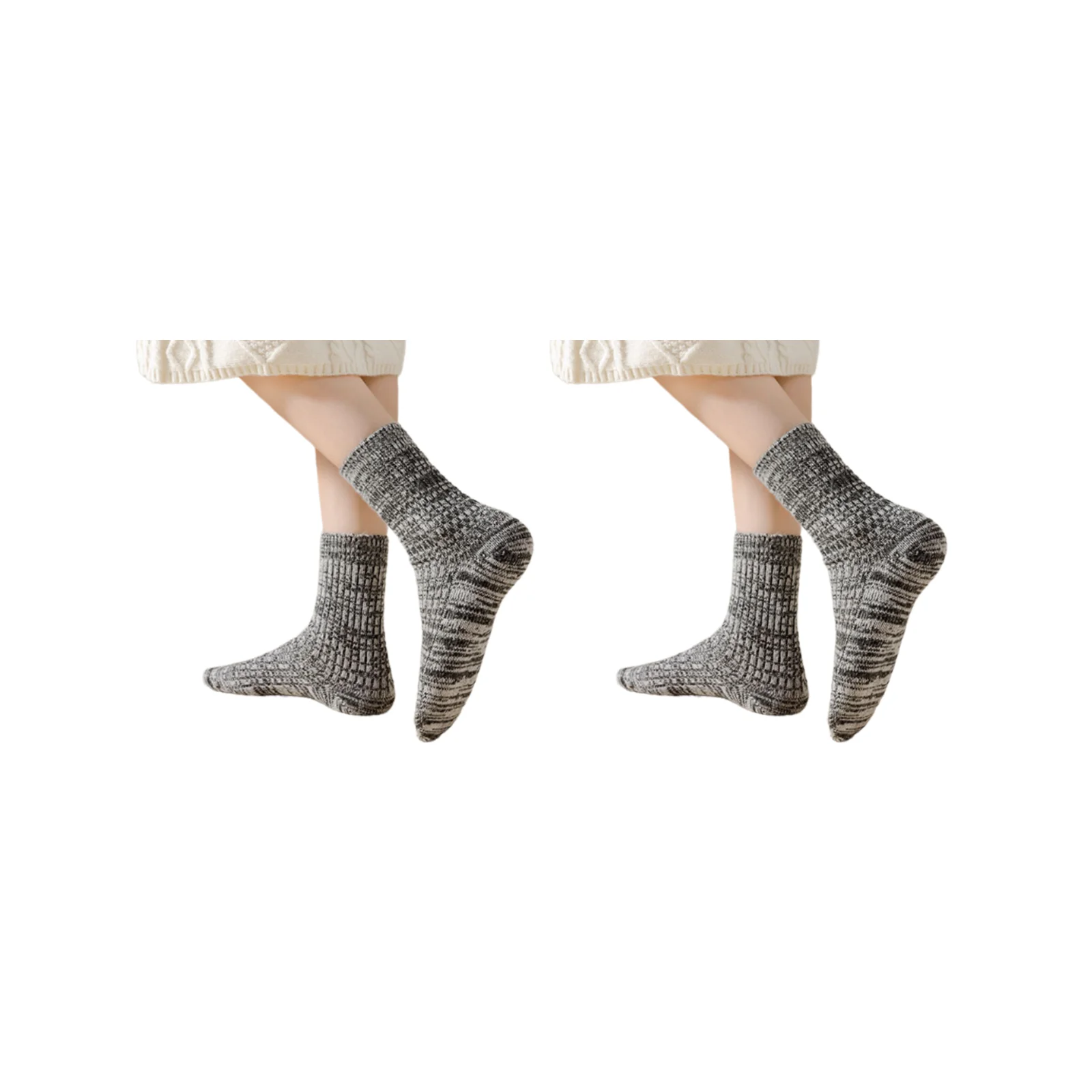5 pairs of new thickened socks for autumn and winter - dark gray/light pink/black/oatmeal/light gray multiple colors available