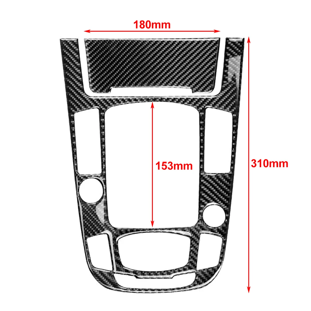 2Pcs Carbon Fiber Car Gear Shift Box Panel Cover Trim For Audi A4 A5 2013-2016 For Q5 2013-2018