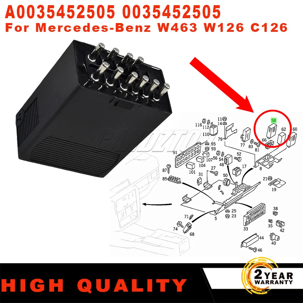 A0035452505 For Mercedes-Benz W463 W126 C126 New 1 Pc Fuel Pump Relay Assy 10 Pins 0035452505 Easy Installation car accessories