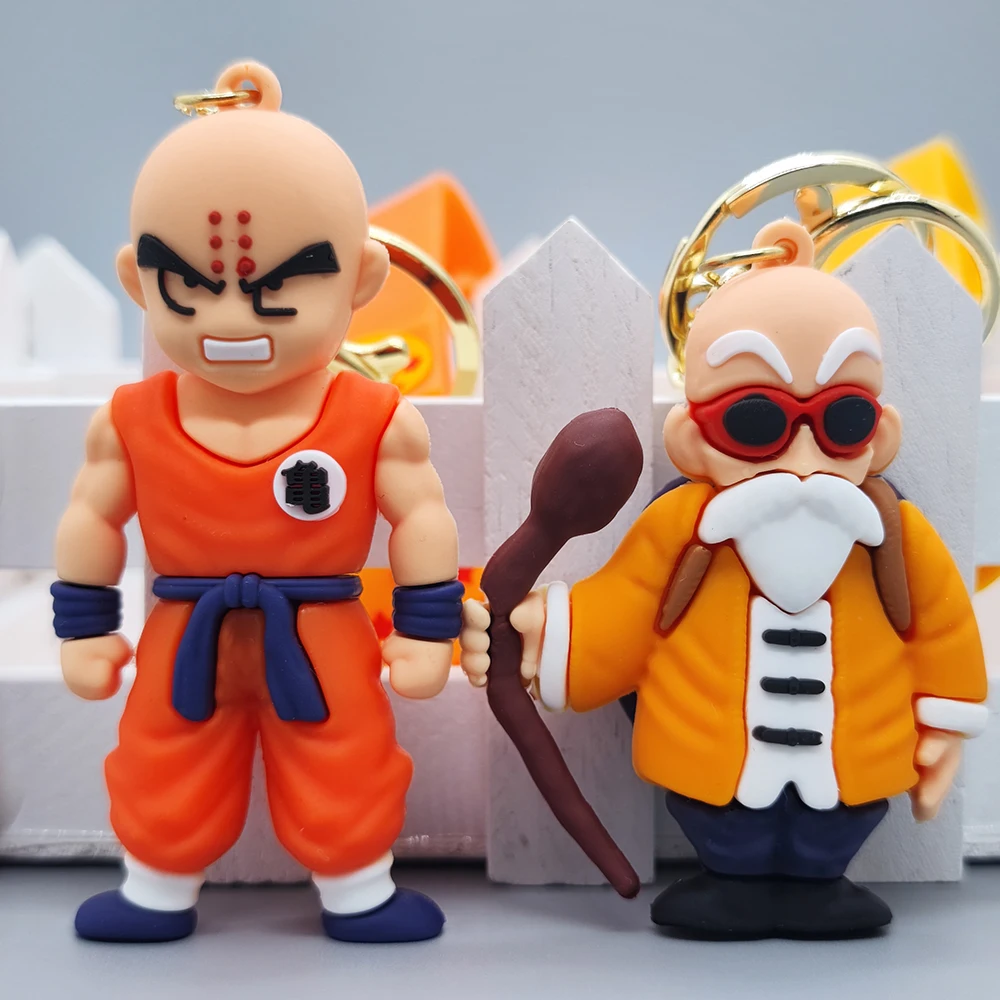 Anime Dragon Ball Portachiavi Gioielli di moda Son Goku Vegeta Piccolo Sfera di cristallo Action Figure in resina Portachiavi in PVC Ciondolo per borsa