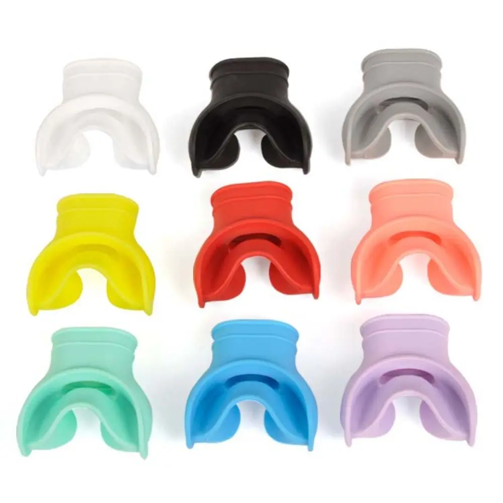 قطعة فم بديلة للغطس، قطعة فم مريحة لدعم اللسان، منظم للغوص، قطعة فم للغوص تحت الماء من السيليكون