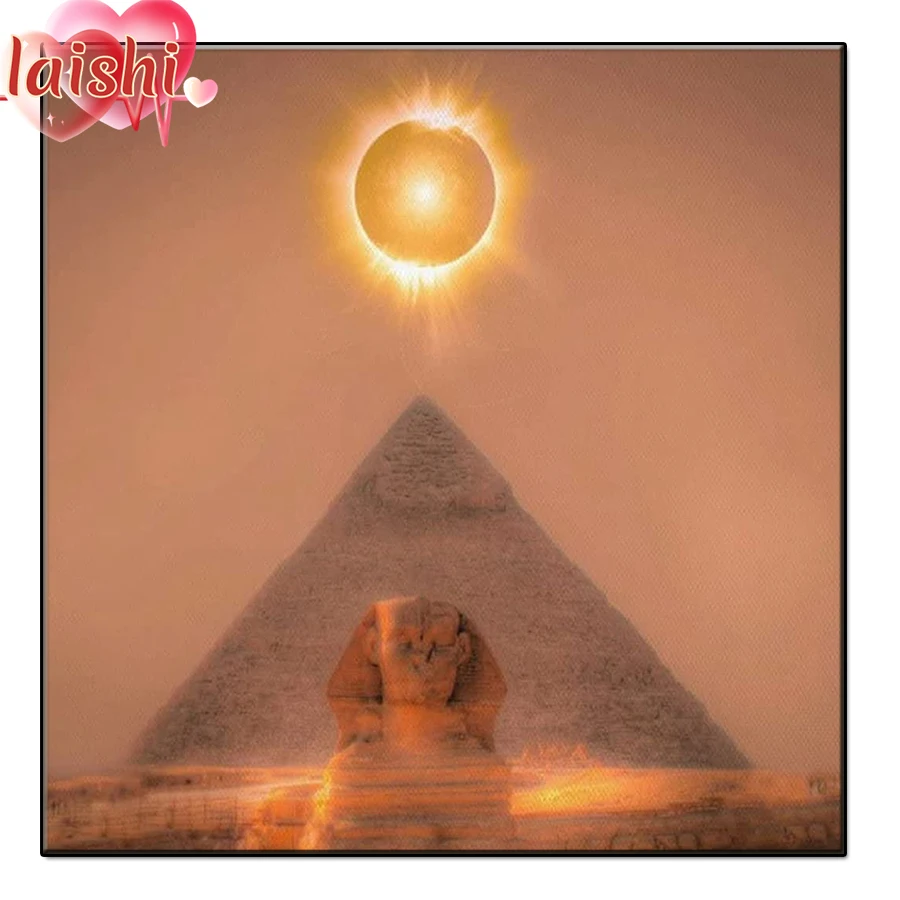 3D Diy Egyptian Pyramids, Sphinx Diamond Painting Cross Ctitch Kits Diamond art crystal Mosaic Embroidery Painting New Year Gift